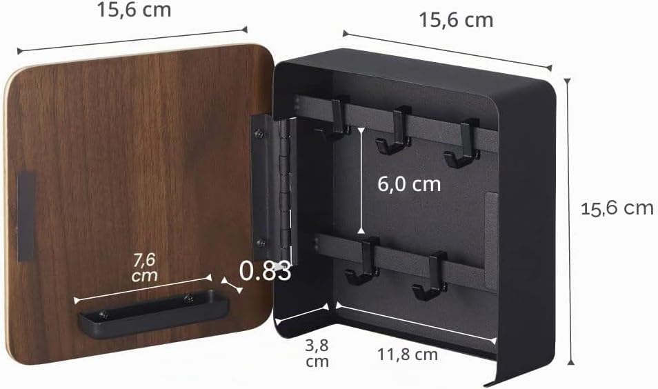 Magnetic key box - Rin - brown Schwarz, Schwarz