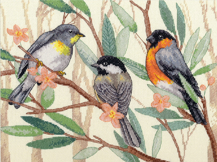 Dimensions 70-35402 Kreuzstich-Set, Motiv: Songbird, Baumspitze, 14 Ct. Elfenbeinfarbener Aida, mehr