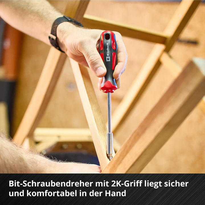 Original Einhell Werkzeugkoffer Mechanik E-Case 201-tlg. (Allrounder, Bit-Zubehör, Stecknuss-Set, Um