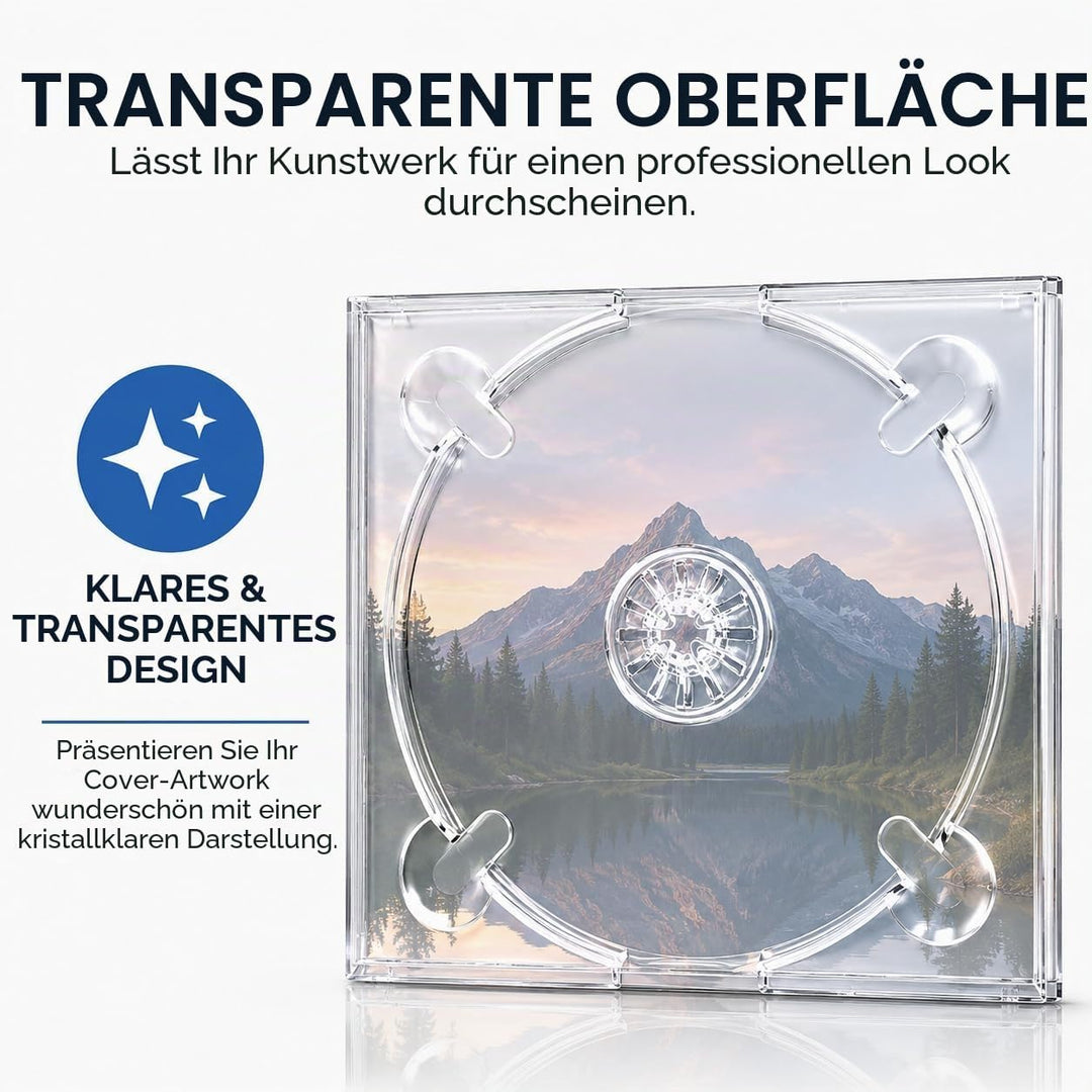 10 x Durchsichtiges CD-Disc-Digitray für Digipacks
