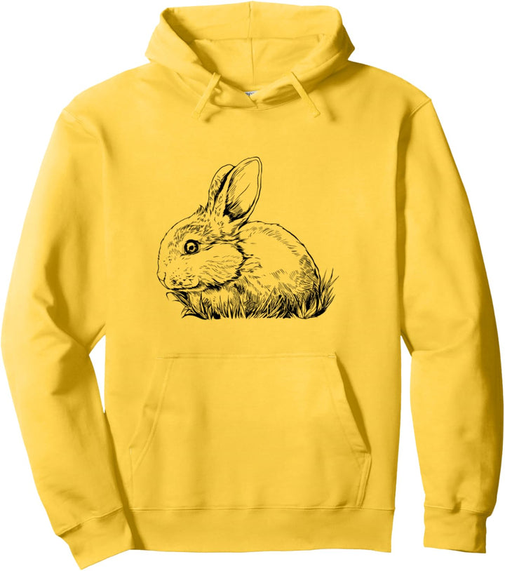 Strichzeichung - Kaninchen Pullover Hoodie