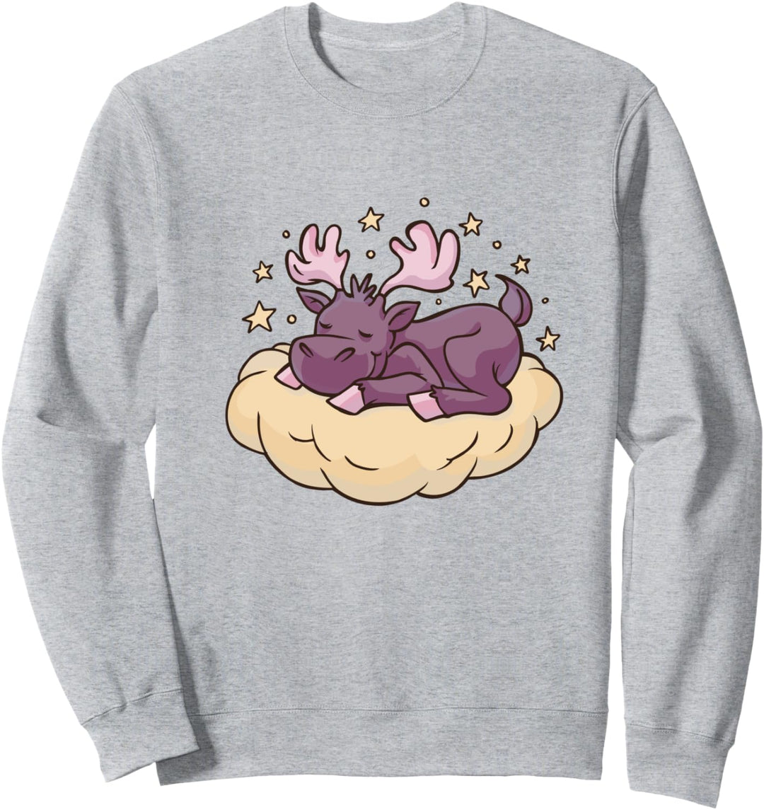 Niedlicher Elch, schlafend Sweatshirt