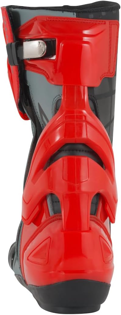 Bogotto Donington Motorradstiefel, grau/schwarz/rot, 40 Grau Schwarz Rot 40 EU, Grau Schwarz Rot 40