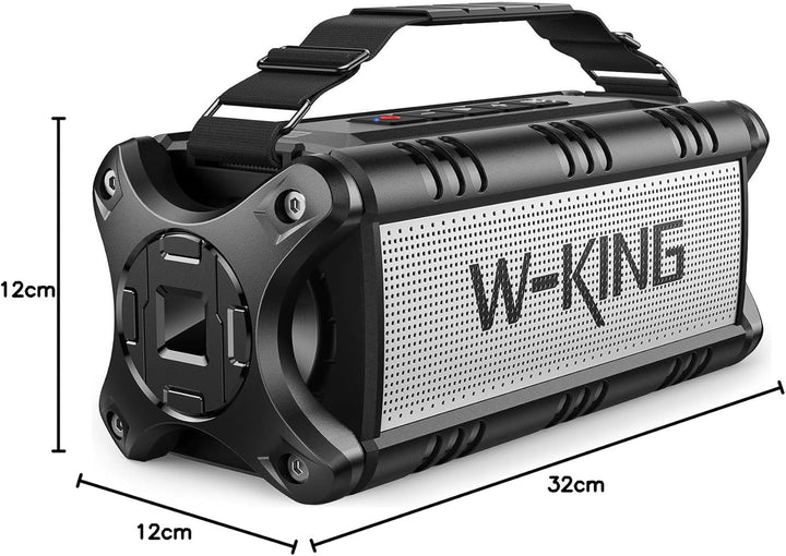 Bluetooth Lautsprecher (90W Peak)50W RMS, W-KING Musikbox Bluetooth Box Gross Stereo Klang/Tiefe Bas