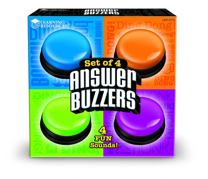 Learning Resources Lichter und Geräusche Summer (4 Stück) &amp; Original Antwort-Buzzer (4 Stück), 19.6