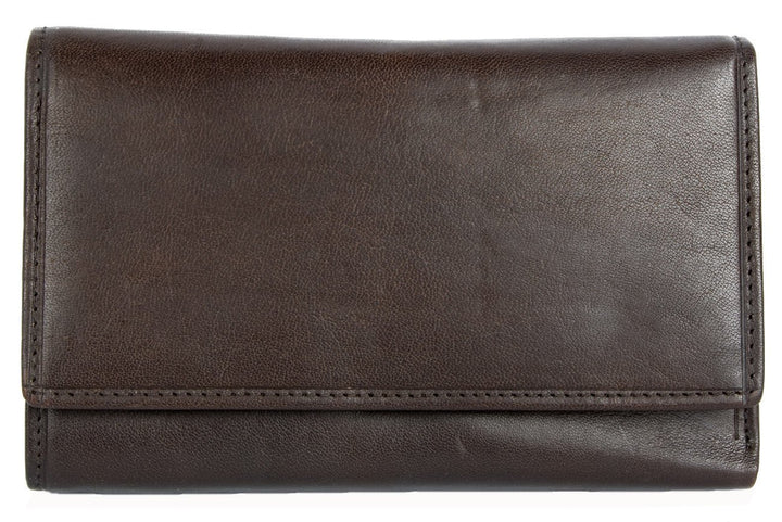 Damen Braunes Exklusiv Leder Geldbörse - Brieftasche Il Giglio