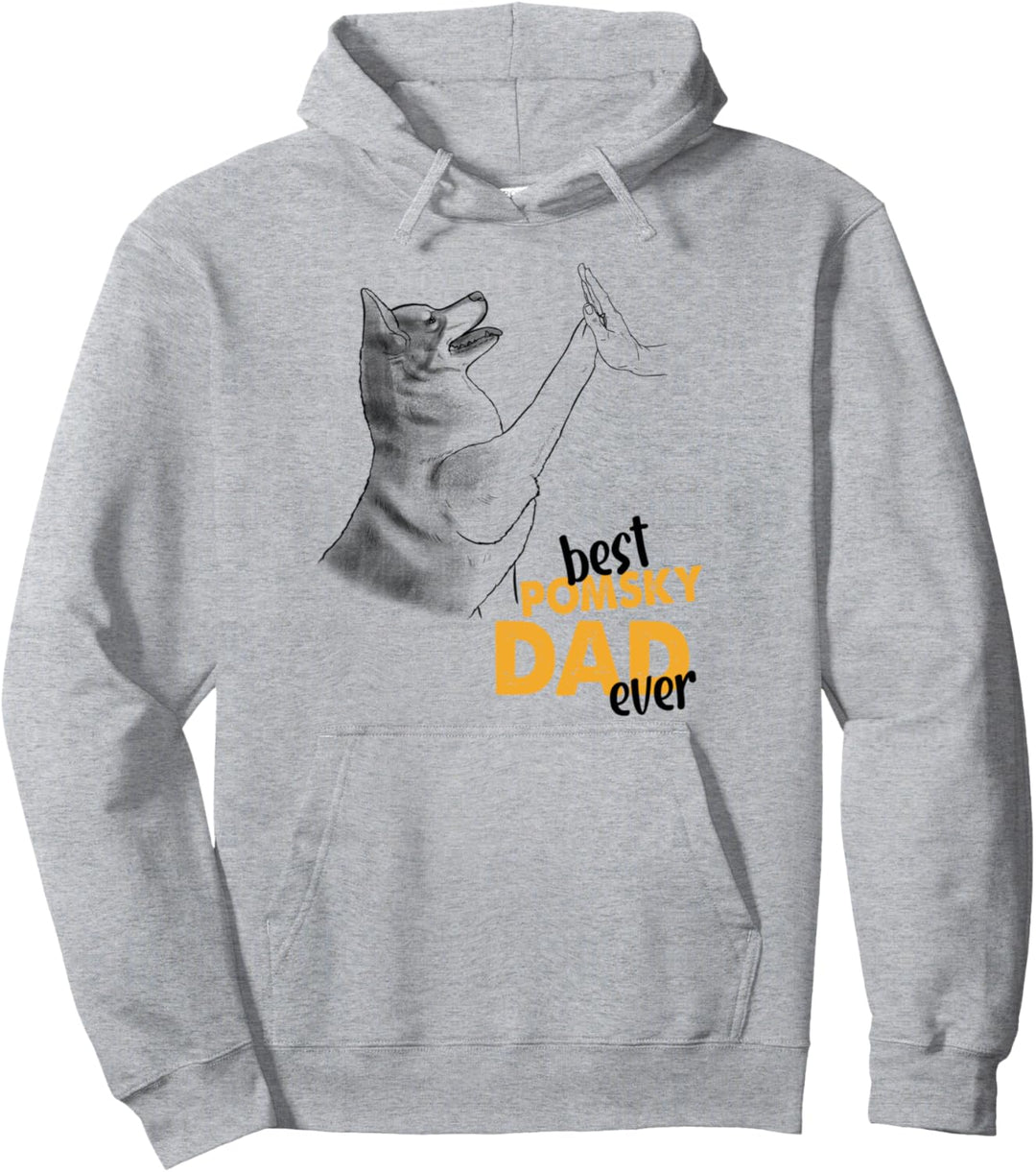 Bester Pomsky Dad Ever Hund Pomsky Dad Pomsky Pullover Hoodie