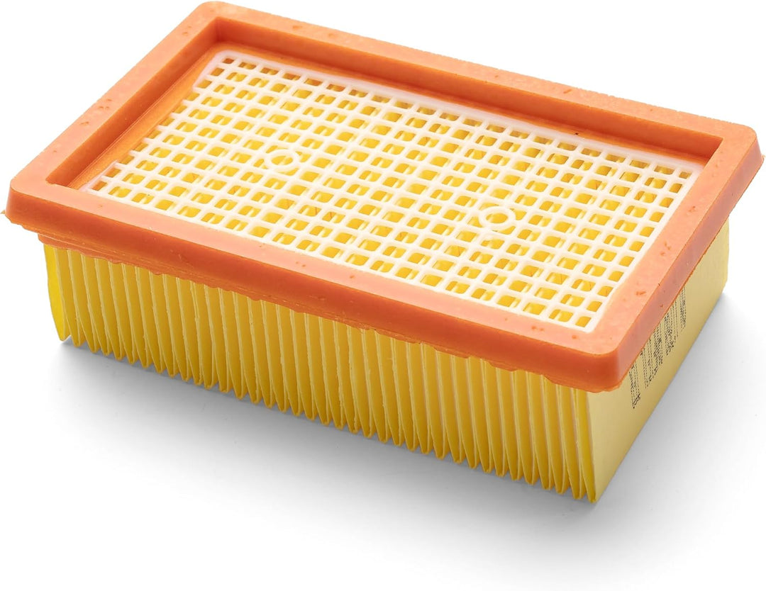 Staubbeutel Filter Zubehör Set - 2 HEPA Flachfilter und 10 Staubsaugerbeutel, Kompatibel mit Kärcher