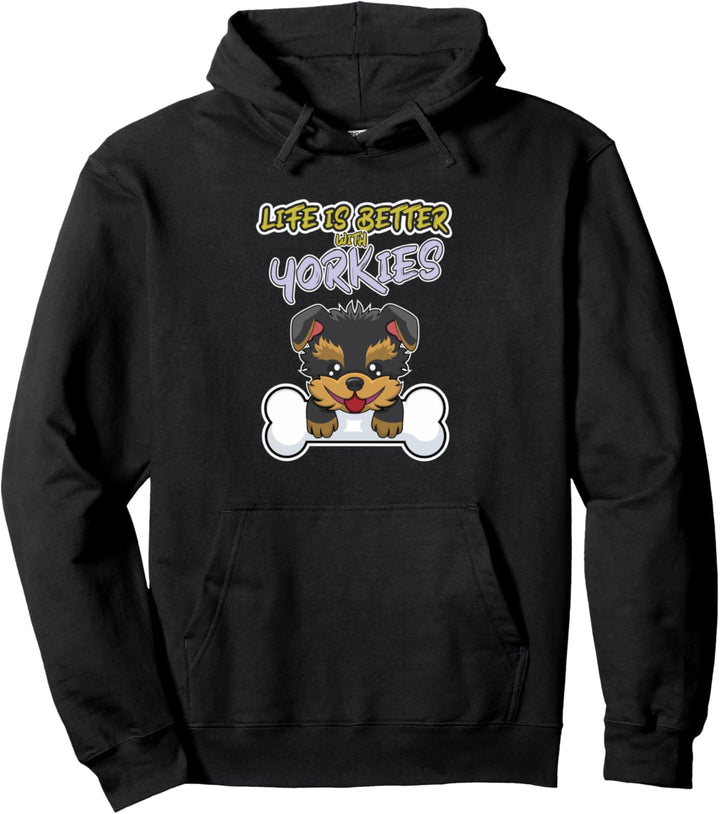 Leben mit Yorkies Niedlicher Yorkshire Terrier Pullover Hoodie