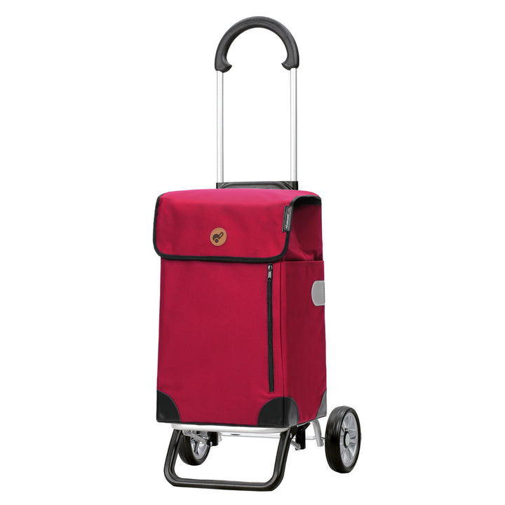 ANDERSEN Einkaufstrolley - Scala Shopper Plus Weda rot 36 L Handwagen,langlebig,Tasche abnehmbar, Al