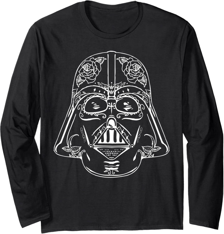 Star Wars Darth Vader Simple Flower Helmet Langarmshirt
