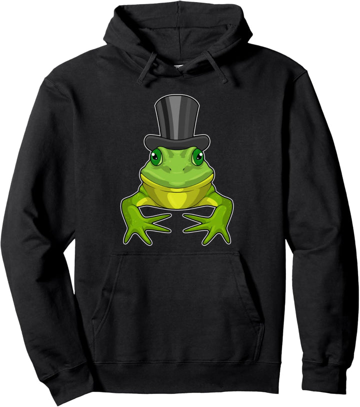 Frosch Gentleman Zylinder Pullover Hoodie