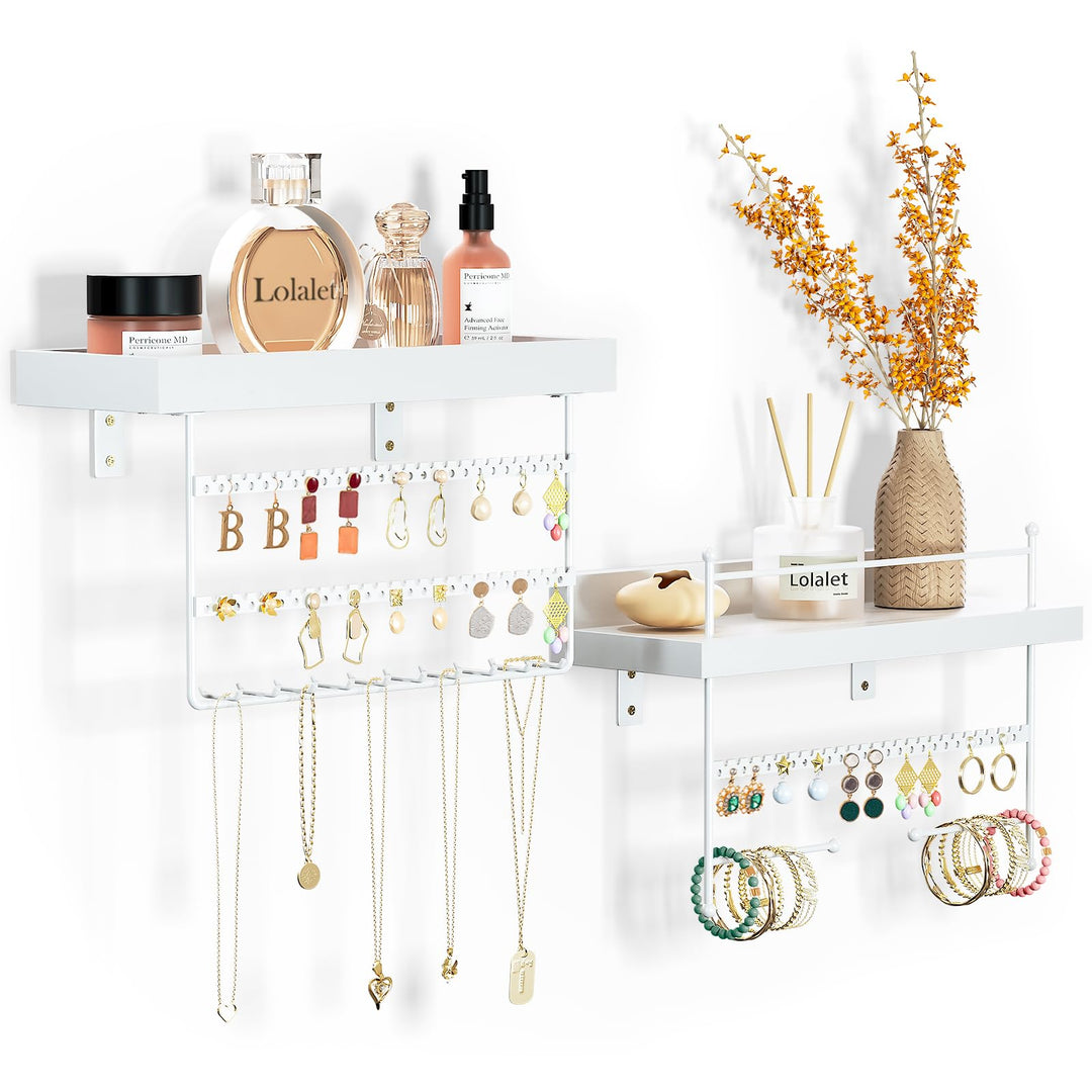 Lolalet 2 Stück hängend Schmuck Organizer Kettenaufhänger Wand Schmuckhalter, Wandmontierte Schmucka