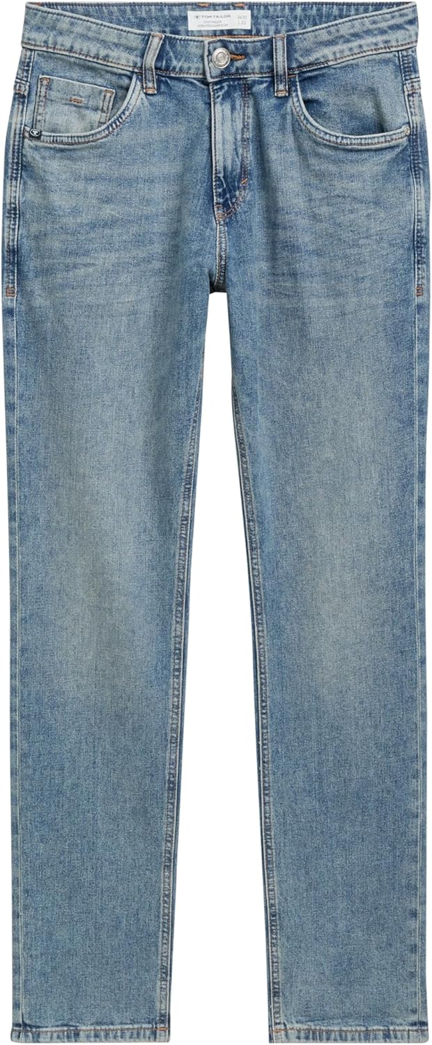 Tom Tailor Herren 1042684 Josh Regular Slim Jeans mit Stretch 31W / 32L 10119 - Used Mid Stone Blue