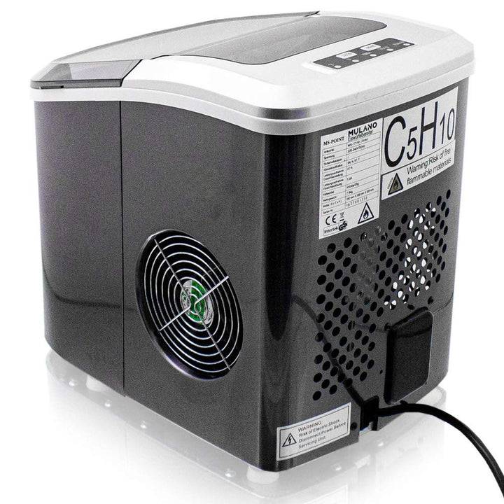 Eiswürfelmaschine Edelstahl Eiswürfelbereiter Eiswürfel Ice Maker Eis Maschine Icemaker (Grau)
