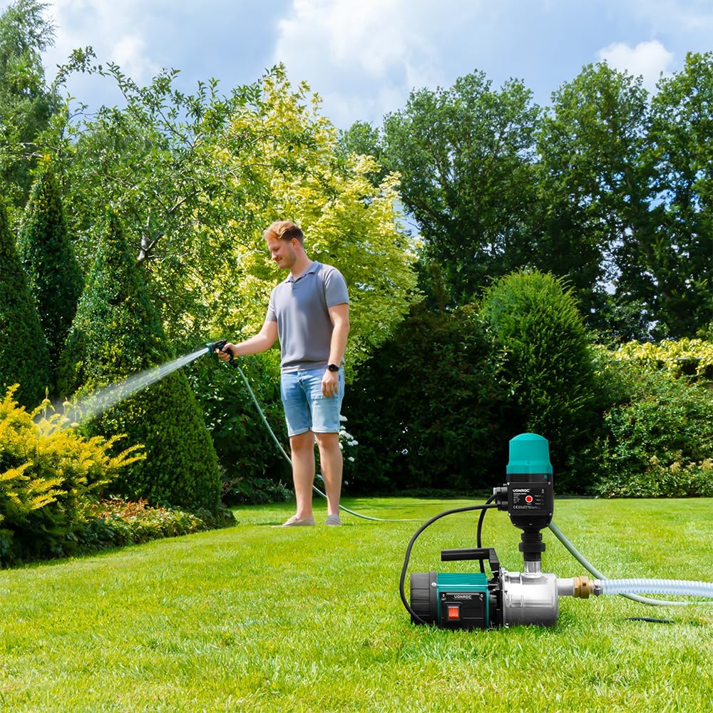 Hydrophorpumpe/Automatikpumpe – 1000 W – 3500 l/h | Mit Druckschalter – Trockenlaufschutz