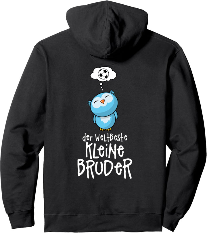 Der weltbeste kleine Bruder Fussball Eule Eulen Geschwister Pullover Hoodie
