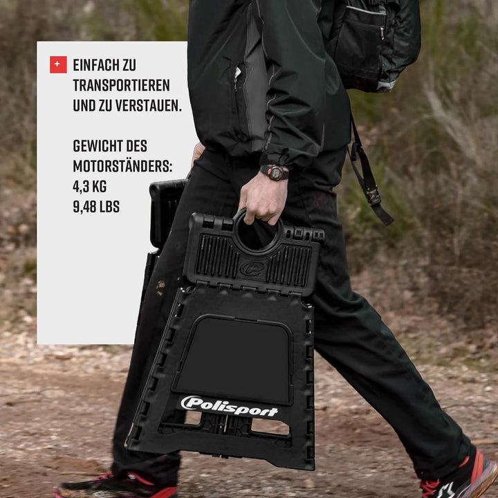 Polisport Ständer faltbar schwarz 8981500007, Schwarz