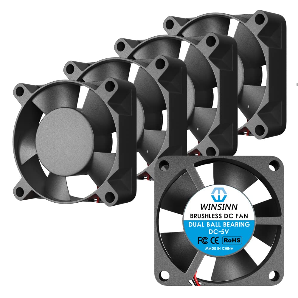 WINSINN 30 mm Lüfter 5 V, 3D-Drucker Micro 5 Volt Lüfter 3010 Doppelkugellager, bürstenlose Kühlung