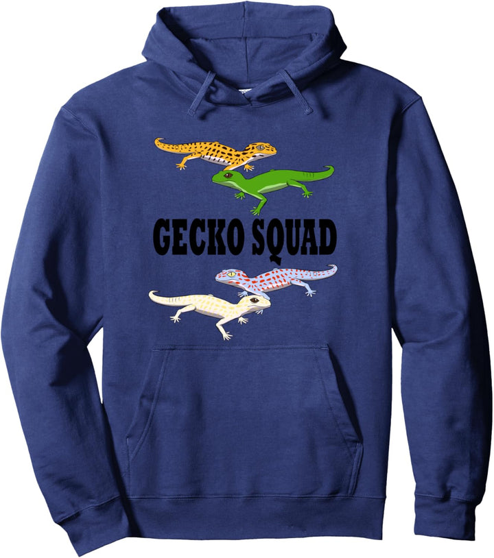 Cooler Gecko Squad Eidechse Reptil Team Pullover Hoodie