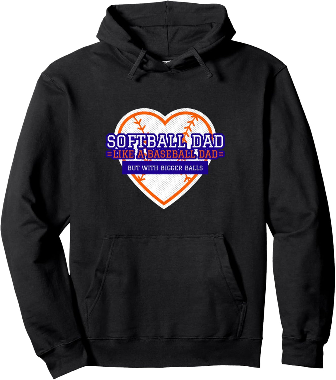 Softball Dad wie ein Baseball Dad mit grösseren Bällen Pullover Hoodie