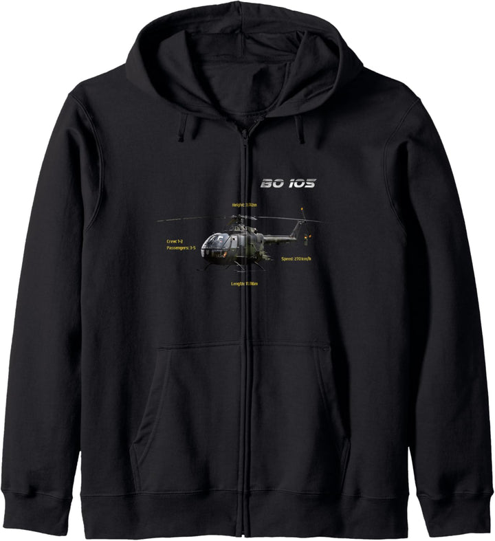 Hubschrauber Bo 105 Kapuzenjacke