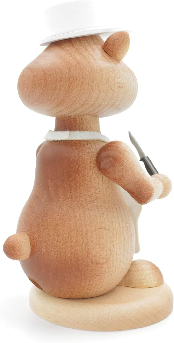 Kuhnert - Erzgebirgische Holzkunst Räuchermann Räucherfigur Hamster 20cm - Fleischer, Fleischer
