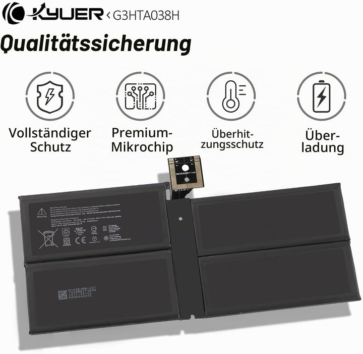 K KYUER G3HTA038H DYNM02 Tablette Akku Compatible with Microsoft Surface Pro 5 5th 1796 2017/Surface