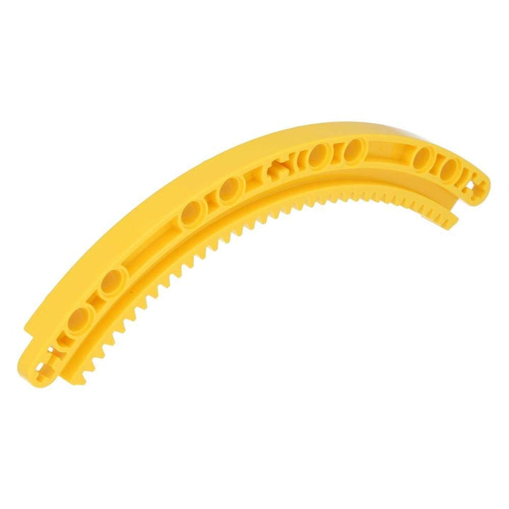 5 x LEGO® Technik, Zahnstange 11 x 11 gebogen Gelb