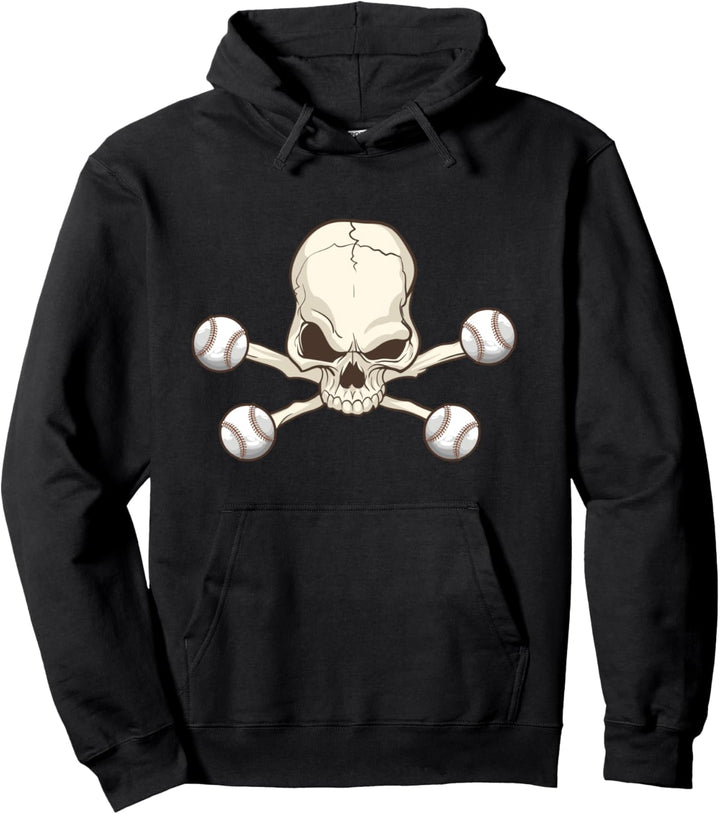 Schädel Skelett Spieler Baseball Softball Spiel Geschenk Pullover Hoodie
