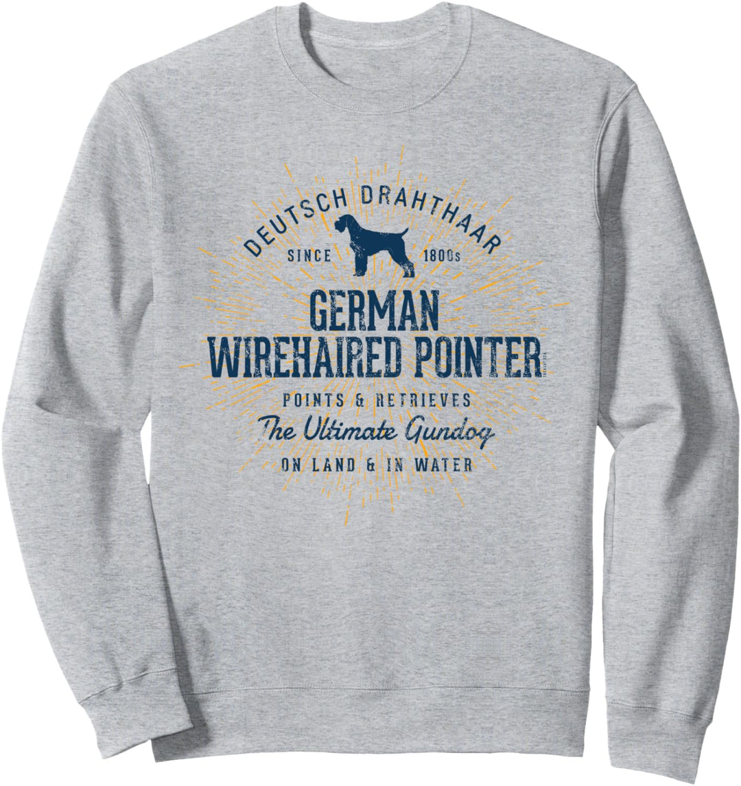 German Wirehaired Pointer Vintage Retro Deutsch Drahthaar Sweatshirt