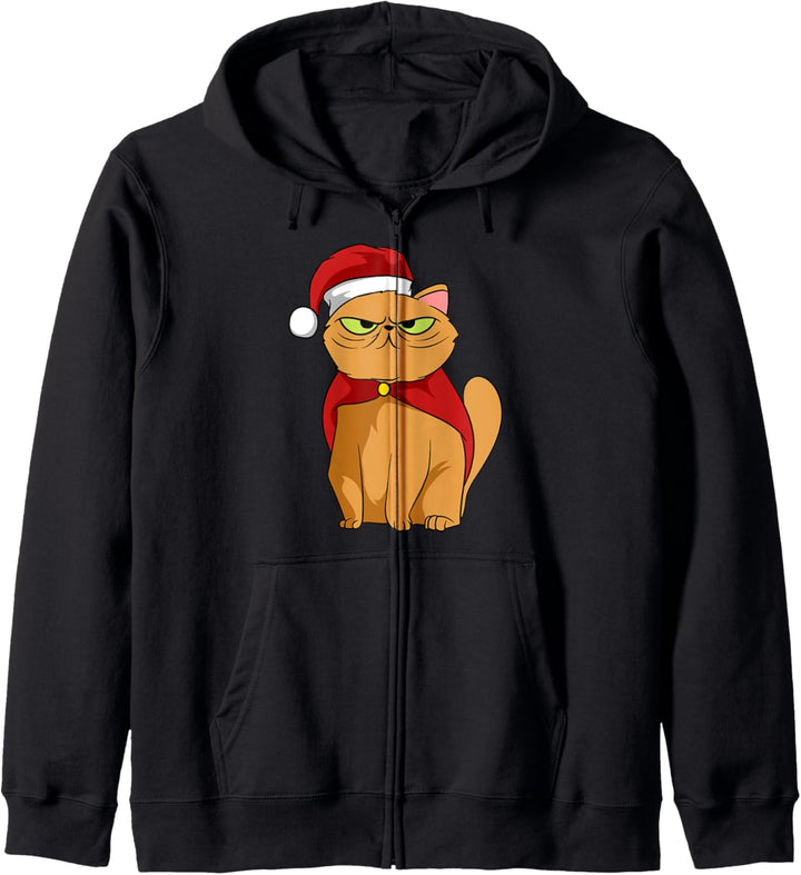 Kätzchen Weihnachten Katze mit bösem Blick grumpy Katzen Kapuzenjacke