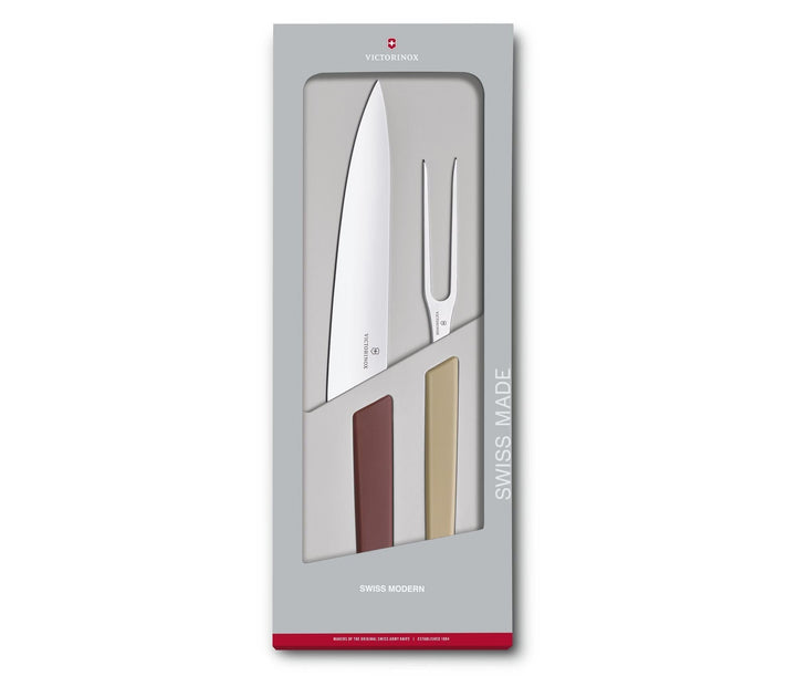 Victorinox, Swiss Modern, Profi Gemüsemesser-Set, 2-teilig, Extra Scharf, Rostfreier Stahl, Robuster