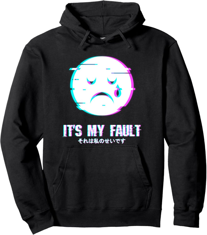 Aesthetic Vaporwave Emotional Festival Glitch Pullover Hoodie