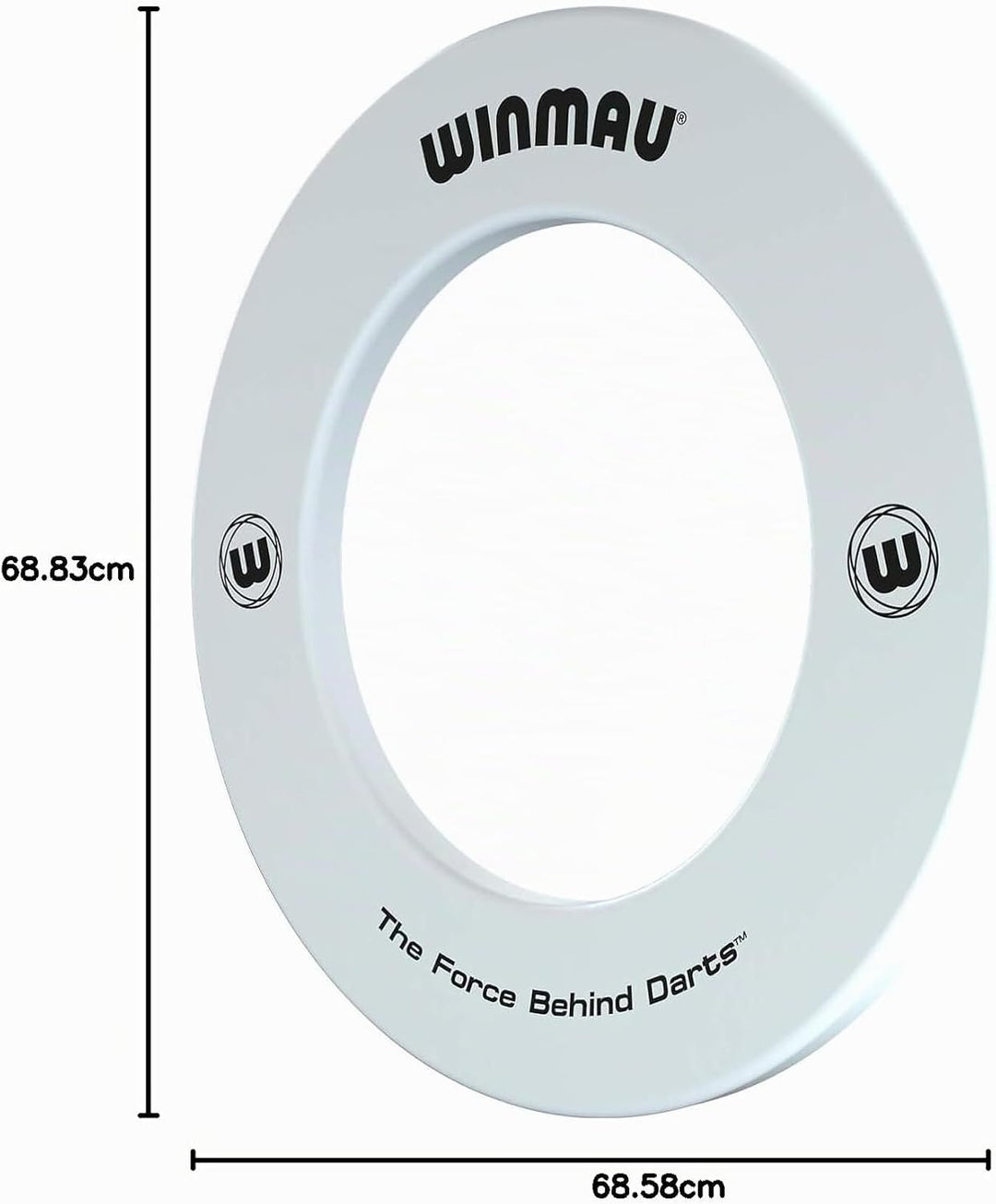 WINMAU Unisex – Erwachsene Printed Dartboard Surround Einheitsgrösse Weiss, Einheitsgrösse Weiss