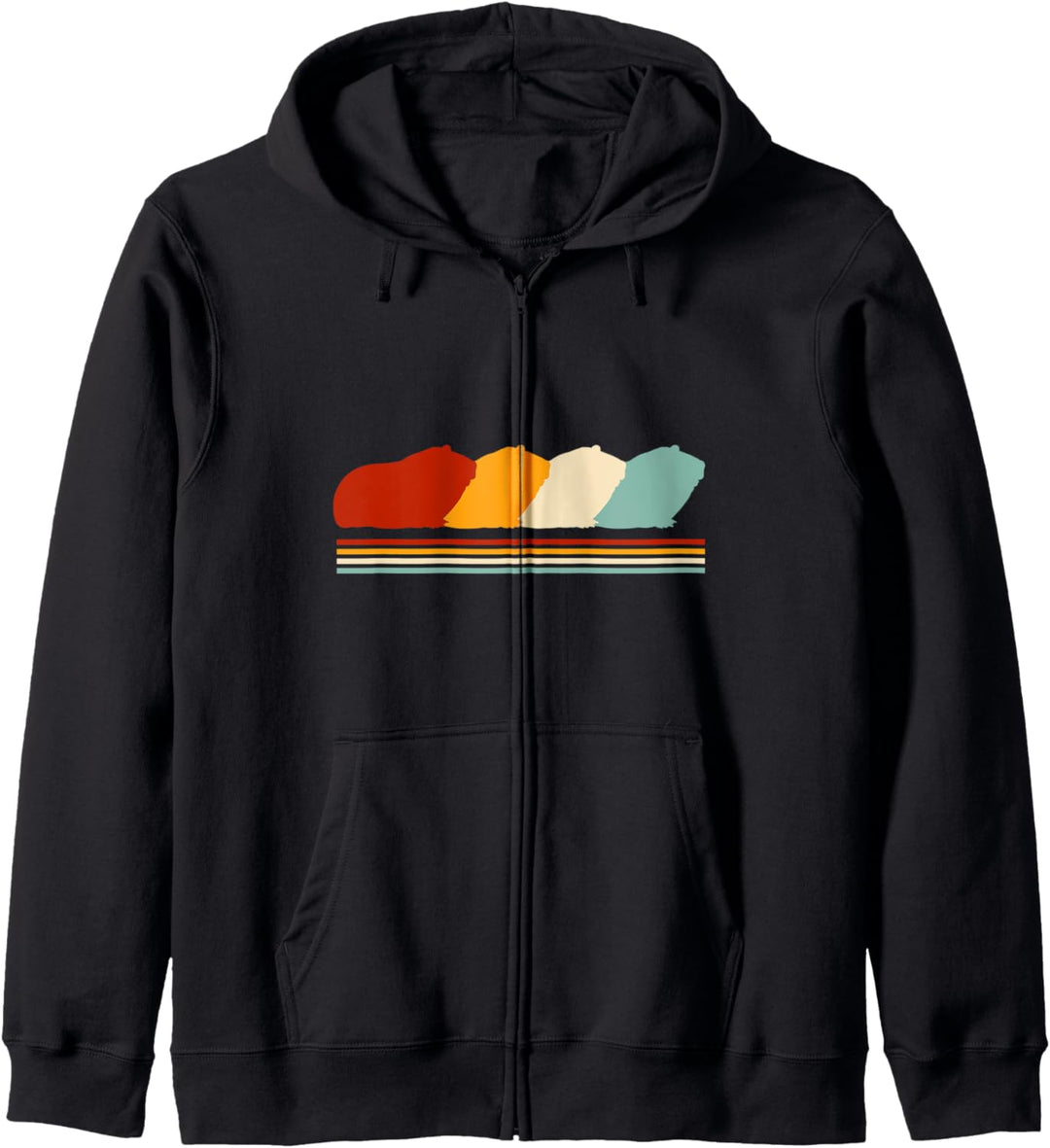Retro Meerschweinchen Meerschweinchen Kapuzenjacke