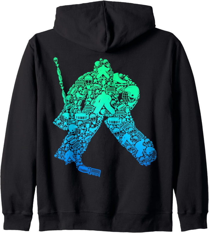 Eishockey Torwart Eishockeyspieler Jungen Kinder Männer Kapuzenjacke