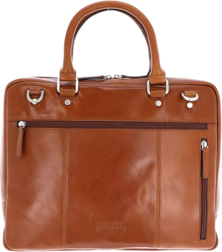 Leonhard Heyden Cambridge Aktentasche Leder 37 cm Laptopfach Cognac, Cognac