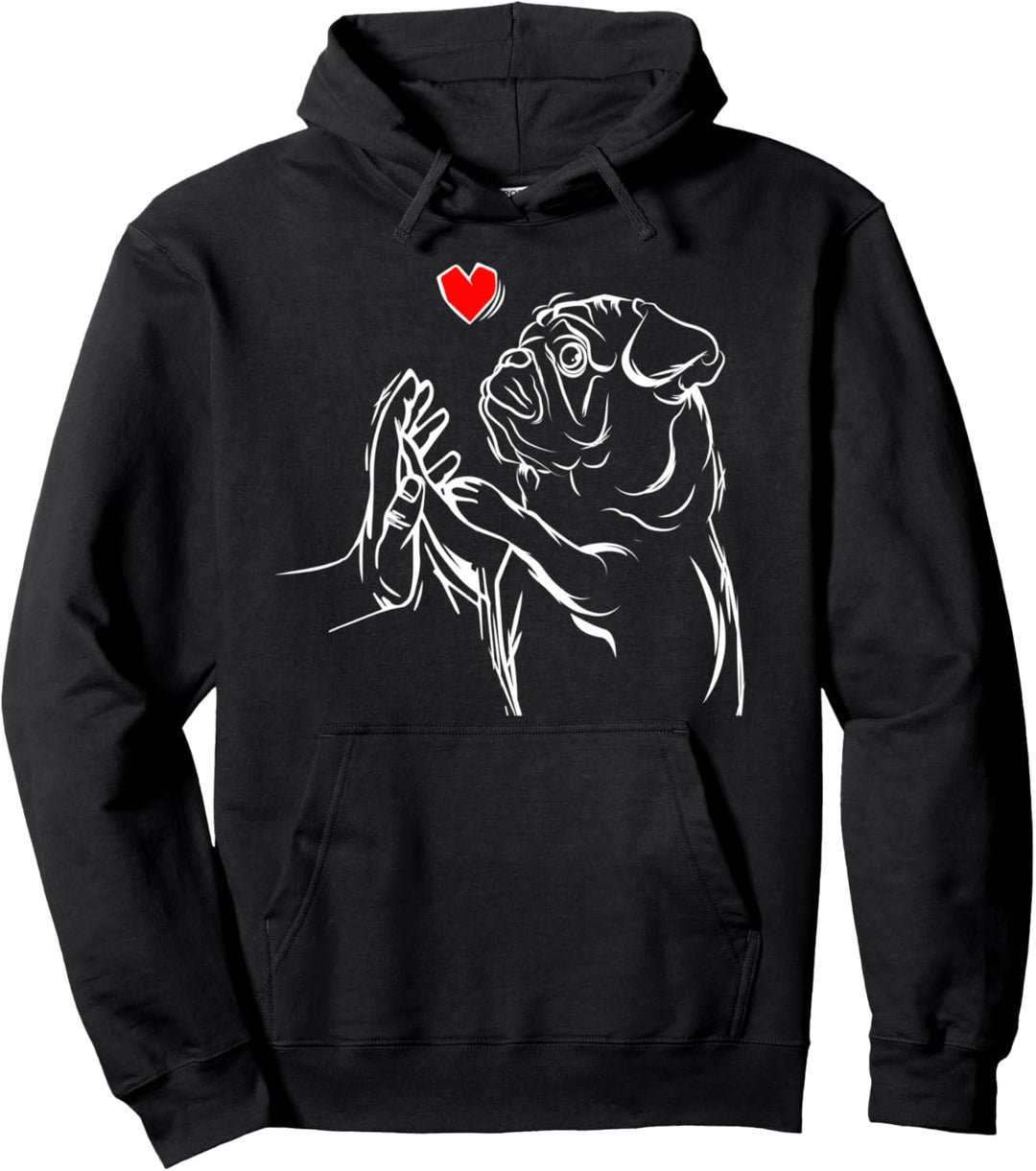 Mops Liebe Hundehalter Frauchen Geschenkidee Pullover Hoodie
