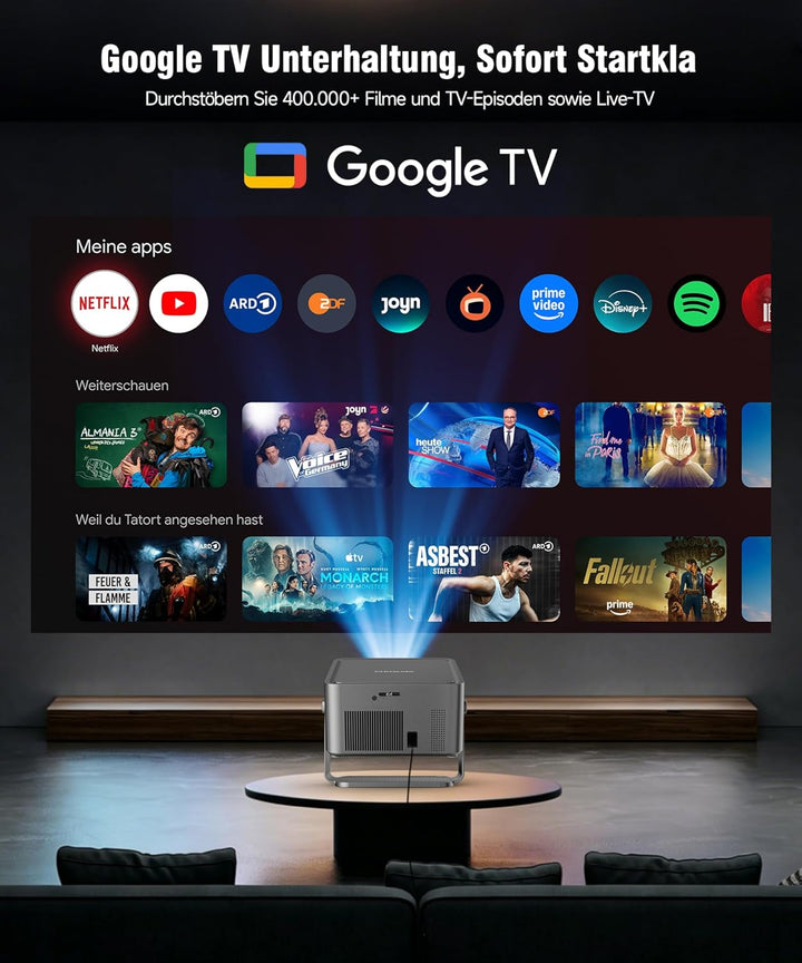 Magcubic Beamer 4K, 1080P Native 800ANSI Projektor mit WiFi, Bluetooth, Sprachsteuerung, Integrierte