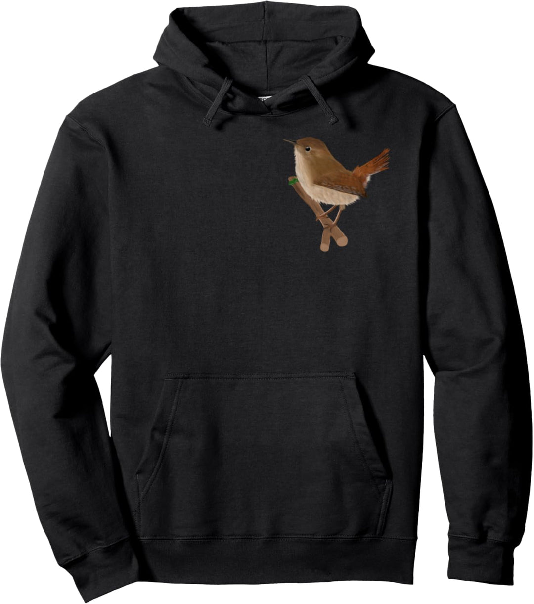 Zaunkönig Vogel Zeichnung Vogelfreund Gartenvogel Singvogel Pullover Hoodie