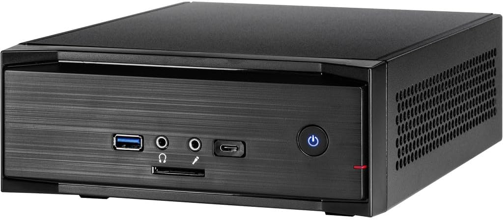 Inter-Tech ITX MW-01 II HTPC-Gehäuse, schwarz, ohne Netzteil