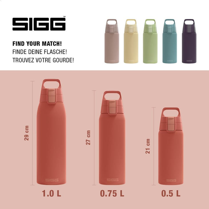 SIGG - Isolierte Trinkflasche - Thermosflasche Shield Therm One Eco Red - kohlensäurehaltige Getränk