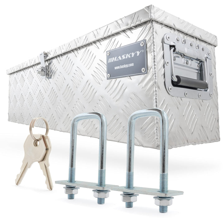 Aluminium Transportbox 800x220x220 mm Truckbox Deichselbox Werkzeugkasten Alubox Alukoffer M - 30 L