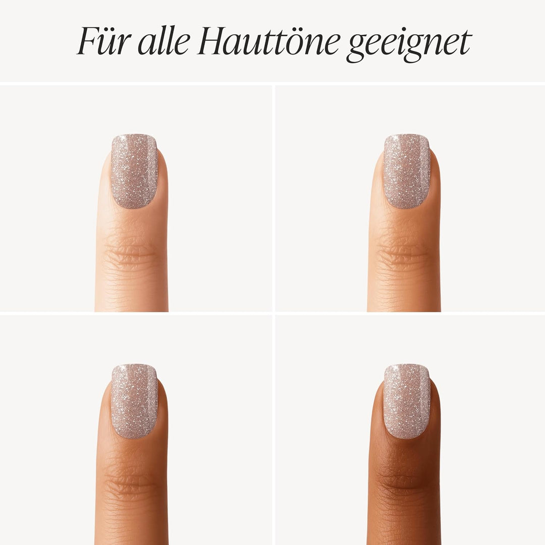 DOONAILS® – Press On Nails 30er Set Champagner Cateye eckige Form Glitzer– Nägel zum Aufkleben Full