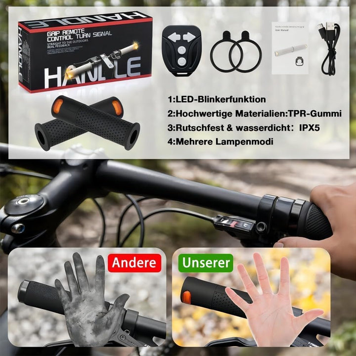 E Scooter Blinker, Griff Licht Roller Blinker Licht Indikator Licht Griff mit wiederaufladbarer Fern