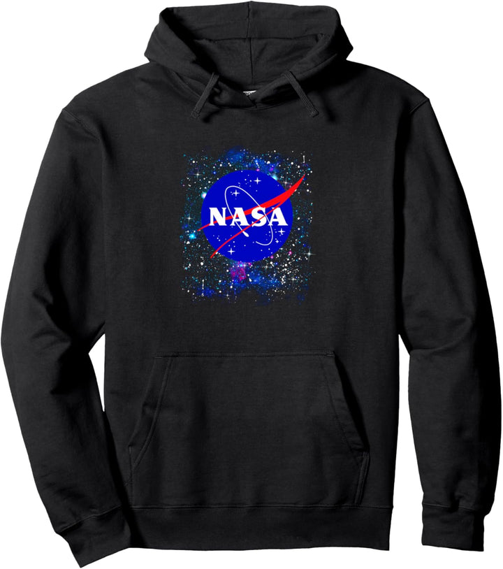 Trendy NASA Blue Galactic Circle Logo Pullover Hoodie