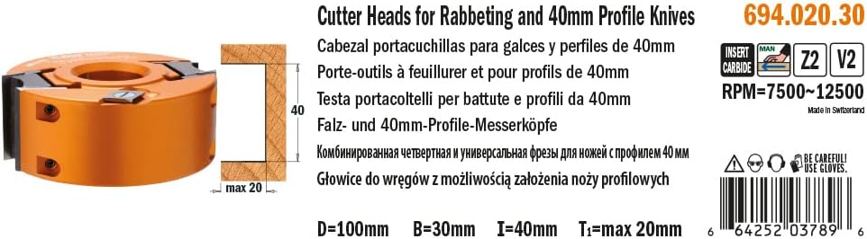 CMT 694.003.35 – Cabezal multiradio konkav R5/10 D = 123 x 25 x 35
