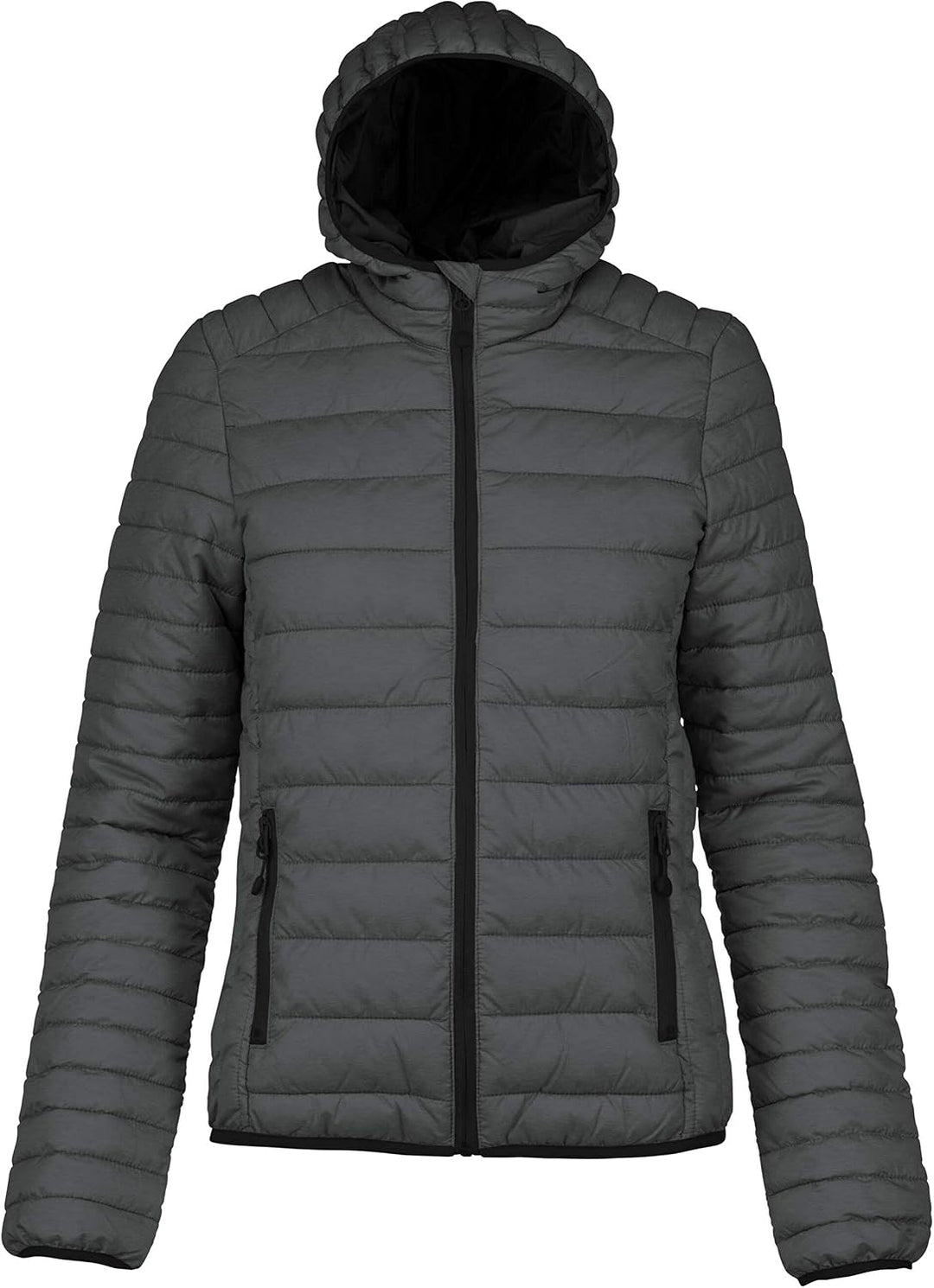 Kariban | K6111 Leichte Damen Kapuzen Steppjacke, Grösse:XXL, Farbe:Marl Silver