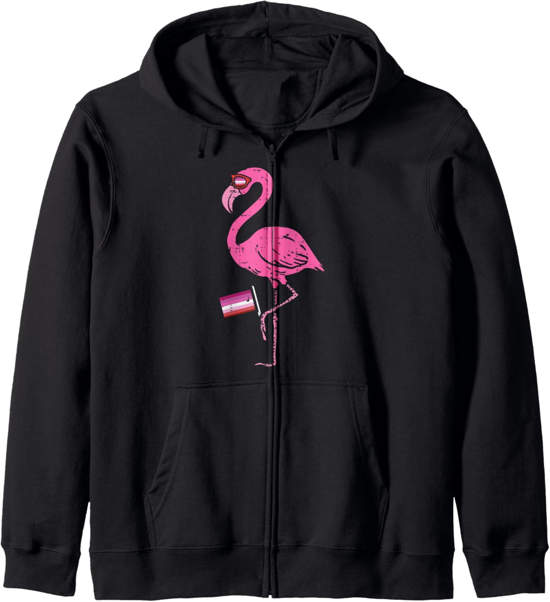 Flamingo Animal Bird LGBT Lesbian Flag Gay Pride Ally Women Kapuzenjacke